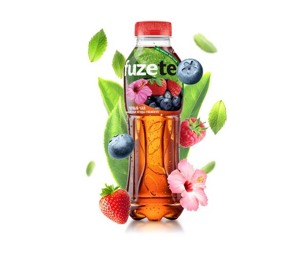 Чай Fuze Tea Ягода-Гибискус 0.5л, упак (12шт)