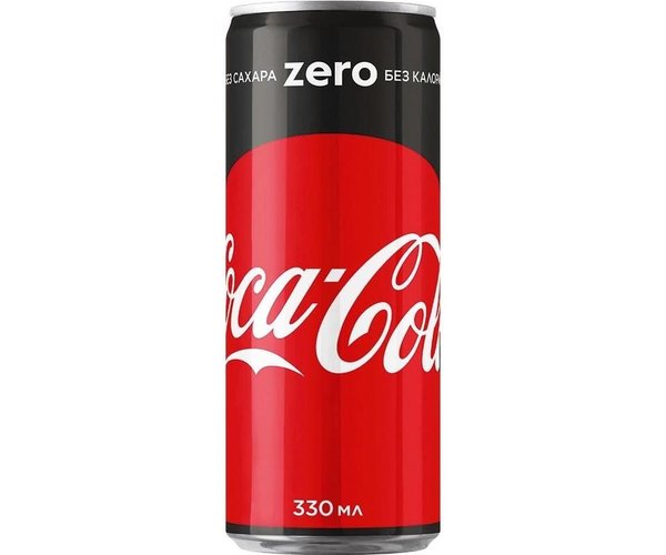 Coca-Cola Zero 0.33л ж/б, упак (24шт)