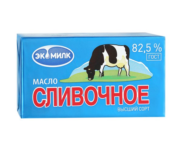 Масло сливочное Экомилк 82,5% 180гр