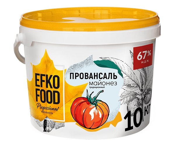 Майонез EFKO FOOD Professional м.д.ж 67% (9,34кг)*1*3шт