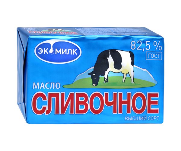 Масло сливочное Экомилк 82,5% 450гр*20шт