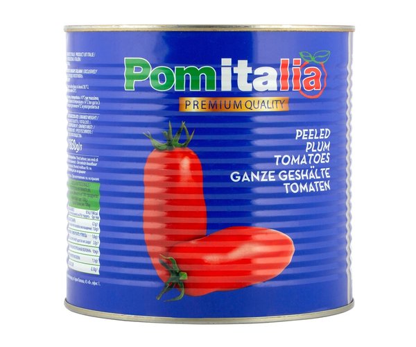 Томаты очищенные целые «PomItalia» Премиум Италия - 2,5 кг (сух.вес 1,85 кг)