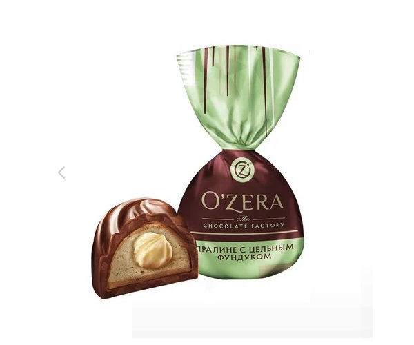 Конфеты шоколадные OZera пралине с цельным фундуком