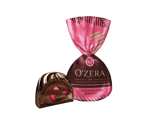 Конфеты шоколадные OZera с кусочками вишни