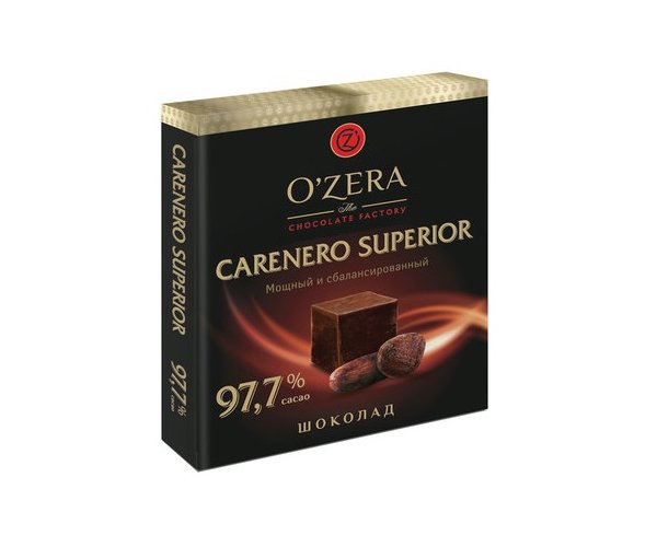 «OZera», шоколад Carenero Superior, содержание какао 97,7%, 90 г